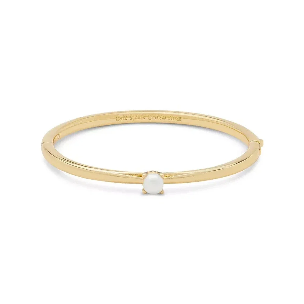 Kate Spade New York Women's Imitation Pearl Solitaire Hinged Bracelet BUU1320